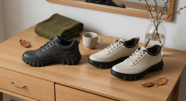 Damskie buty sportowe na jesień i zimę z bieżnikowaną podeszwą i wodoodporną cholewką
